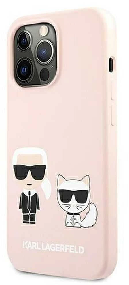 Karl Lagerfeld Slilicone Karl & Choupette Magsafe - dėklas skirtas Apple iPhone 13 Rožinė