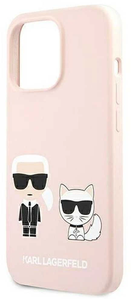 Karl Lagerfeld Slilicone Karl & Choupette Magsafe - dėklas skirtas Apple iPhone 13 Rožinė