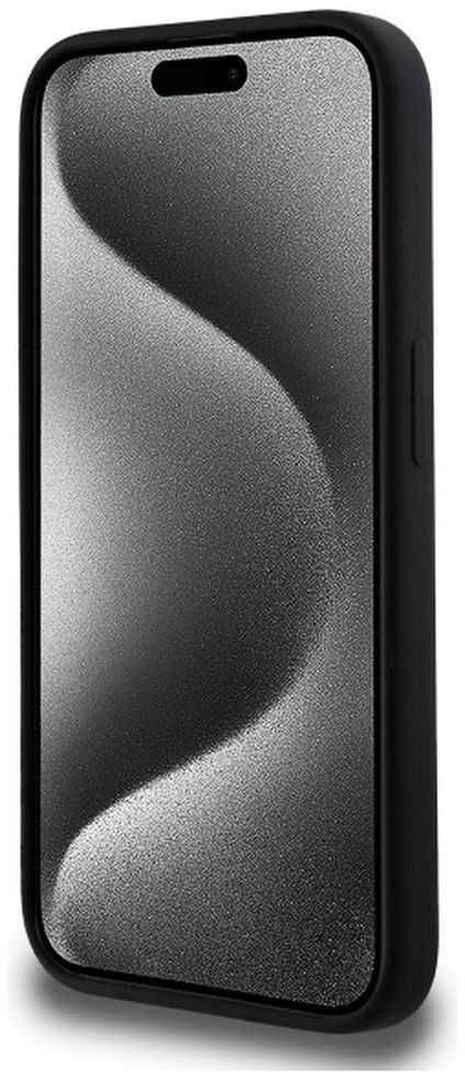 Karl Lagerfeld KLHMP15XSKHPPLK Apple iPhone 15 Pro Max 6.7" dėklas telefonui juodos spalvos silikoninis Karl Head Print MagSafe