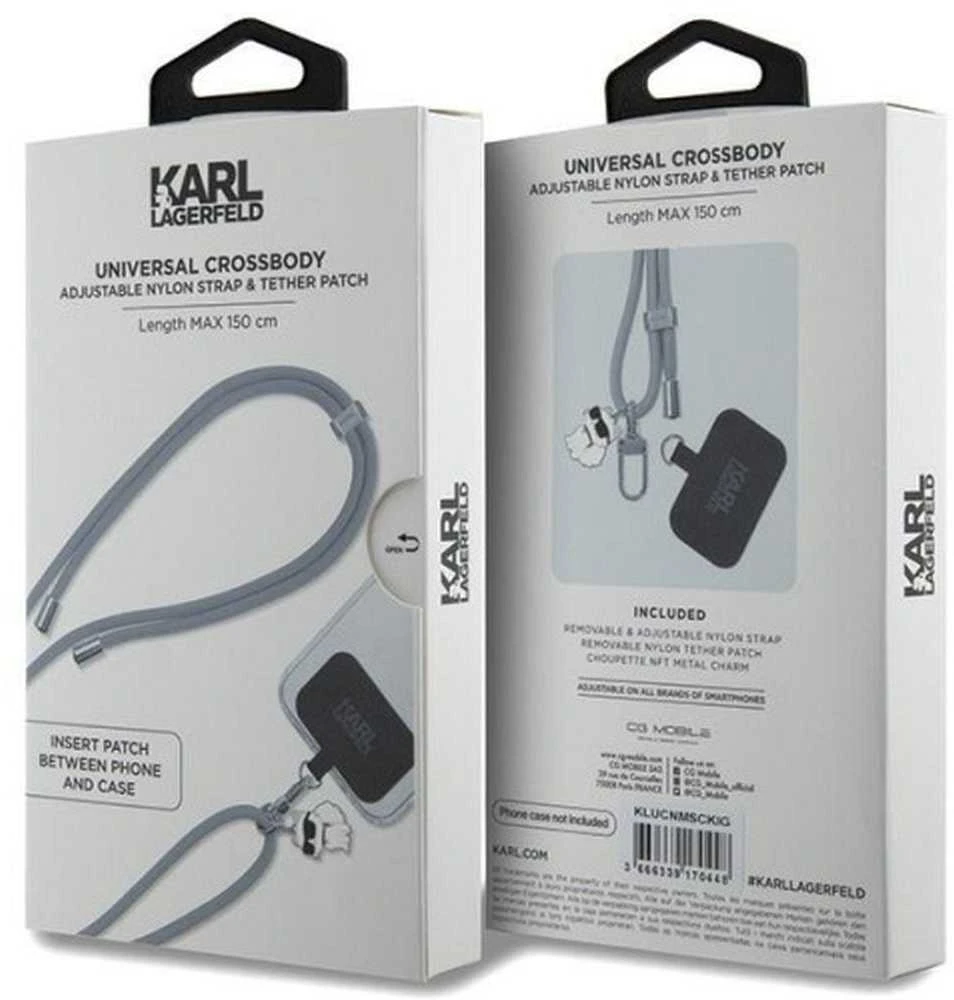 Karl Lagerfeld KLUCNMSCKIG Universal CBDY Cord virvelė pilkos spalvos