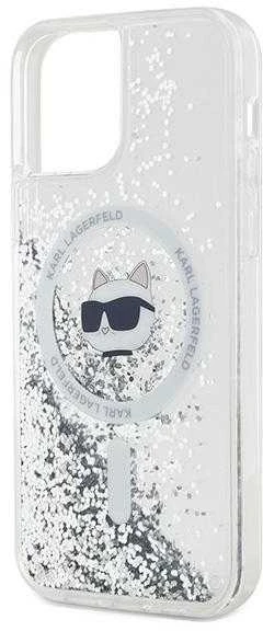 Karl Lagerfeld KLHMP12MLGCHSGH Apple iPhone12/12 Pro 6.1″ kietas dėklas skaidrus Liquid Glitter Choupette He