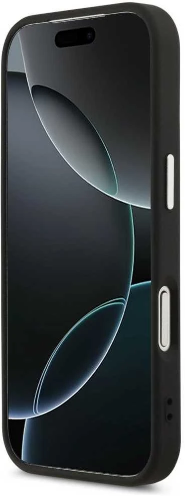 Karl Lagerfeld Point & Metal Logo MagSafe dėklas skirtas Apple iPhone 17 Pro juodos spalvos
