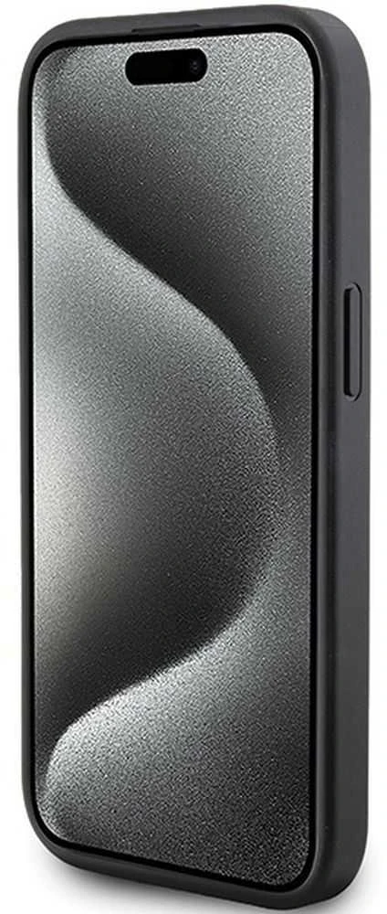 Karl Lagerfeld KLHCP15MPQKPMK iPhone 15 Plus / 14 Plus 6.7″ juodos spalvos kietas dėklas Quilted K Pattern