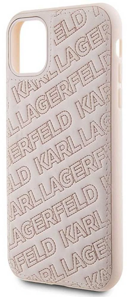 Karl Lagerfeld KLHCN61PQKPMP Apple iPhone 11 /Xr 6.1″ rožinės spalvos kietas dėklas Quilted K Pattern