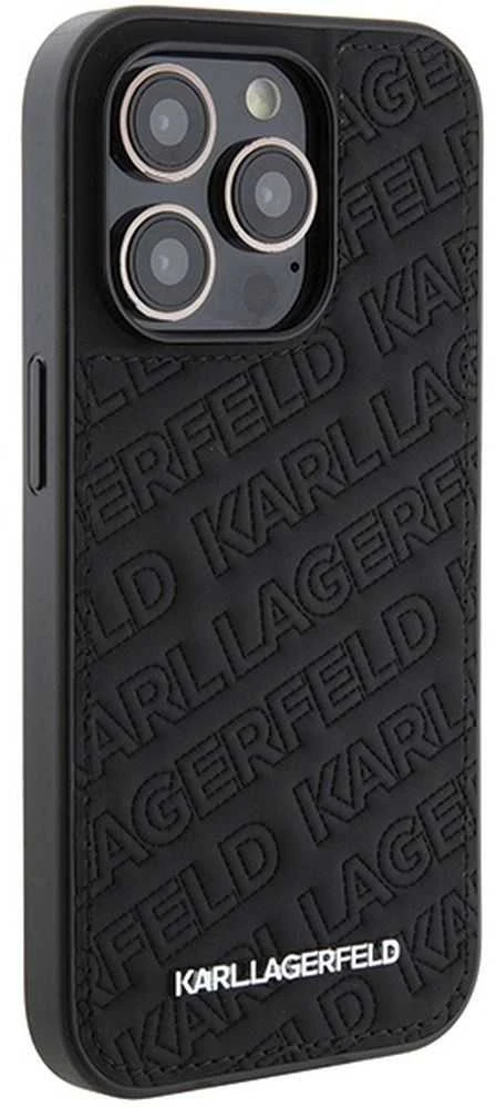 Dėklas Karl Lagerfeld KLHCP15LPQKPMK IPHONE 15 PRO 6.1 "Juodas/Juodas HARDCASE QUILTED K PATTERN