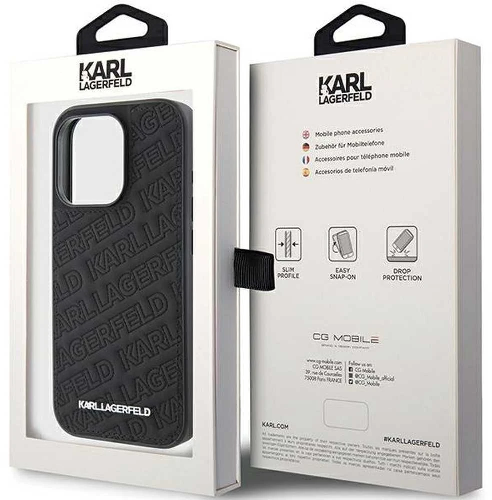 Dėklas Karl Lagerfeld KLHCP15LPQKPMK IPHONE 15 PRO 6.1 "Juodas/Juodas HARDCASE QUILTED K PATTERN