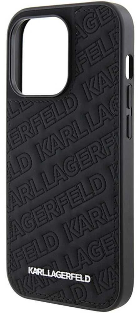 Dėklas Karl Lagerfeld KLHCP15LPQKPMK IPHONE 15 PRO 6.1 "Juodas/Juodas HARDCASE QUILTED K PATTERN