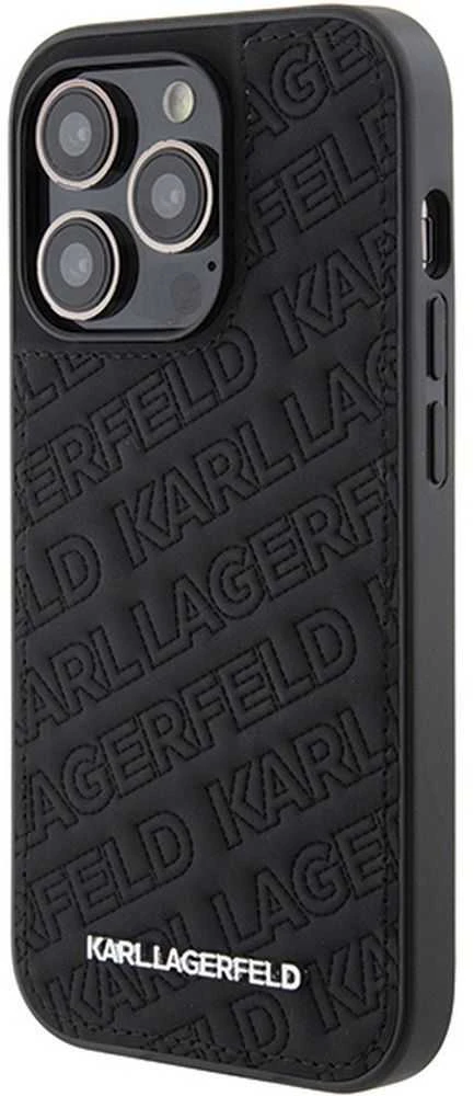 Dėklas Karl Lagerfeld KLHCP15LPQKPMK IPHONE 15 PRO 6.1 "Juodas/Juodas HARDCASE QUILTED K PATTERN
