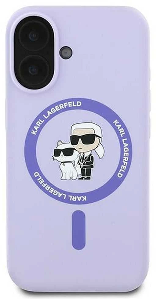 Karl Lagerfeld KLHMP16MSCMKCRHU Apple iPhone 16 Plus 6.7″ violetinės spalvos kietas dėklas Silicone Karl&Choupette