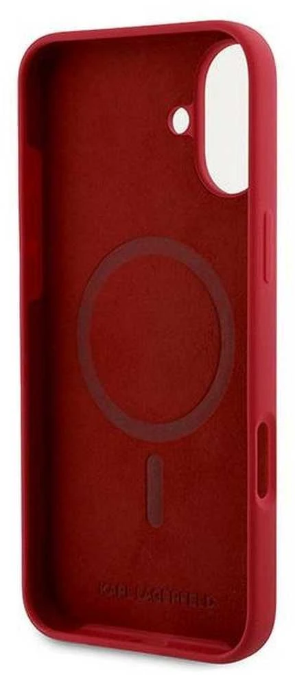Karl Lagerfeld KLHMP16MSCMKCRHR Apple iPhone 16 Plus 6.7″ red kietas dėklas Silicone Karl&Choupette Hea