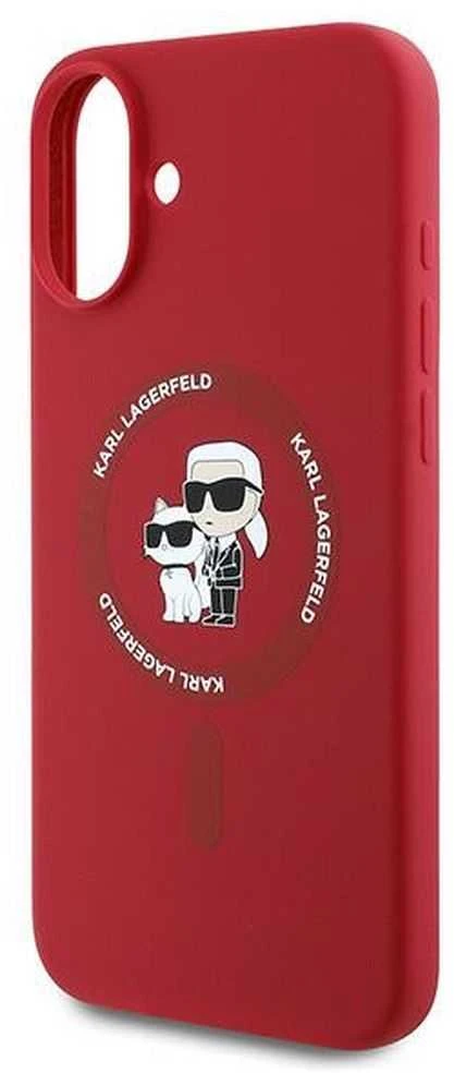 Karl Lagerfeld KLHMP16MSCMKCRHR Apple iPhone 16 Plus 6.7″ red kietas dėklas Silicone Karl&Choupette Hea