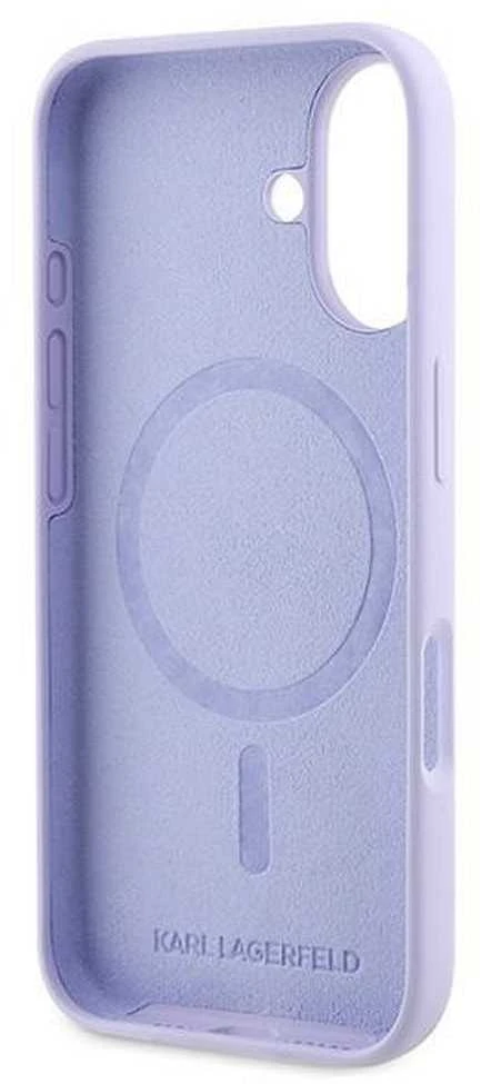 Karl Lagerfeld KLHMP16MSCMKCRHU Apple iPhone 16 Plus 6.7″ violetinės spalvos kietas dėklas Silicone Karl&Choupette