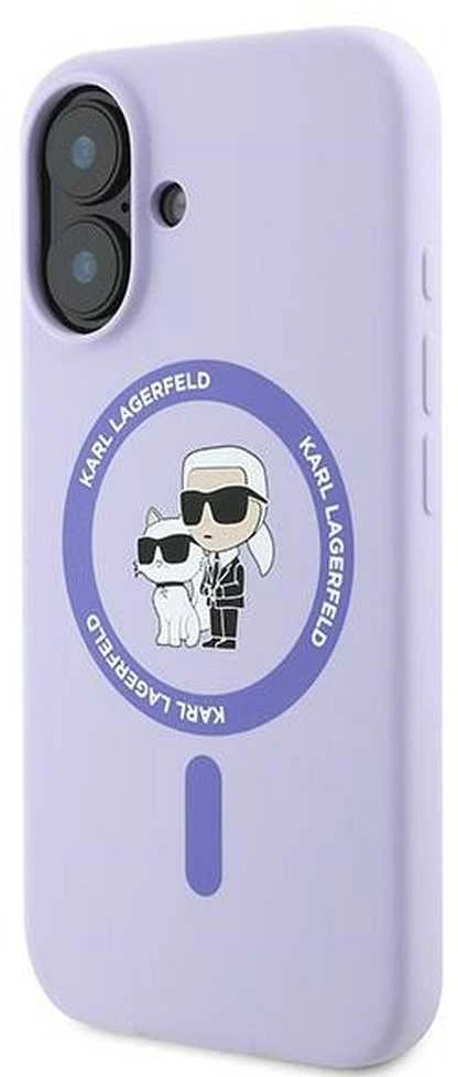 Karl Lagerfeld KLHMP16MSCMKCRHU Apple iPhone 16 Plus 6.7″ violetinės spalvos kietas dėklas Silicone Karl&Choupette