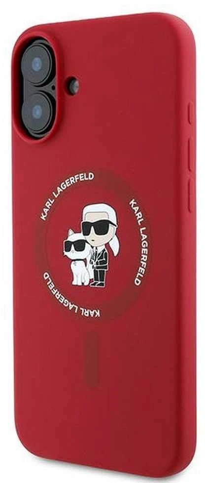 Karl Lagerfeld KLHMP16MSCMKCRHR Apple iPhone 16 Plus 6.7″ red kietas dėklas Silicone Karl&Choupette Hea