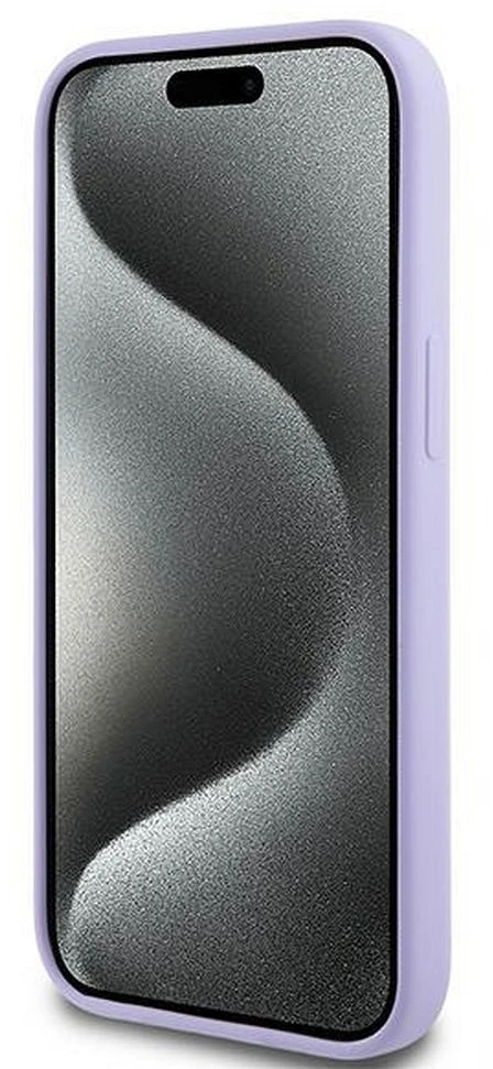 Karl Lagerfeld KLHMP15SSCMKCRHU Apple iPhone 15 6.1″ violetinės spalvos kietas dėklas Silicone Karl&Choupette Heads Ring