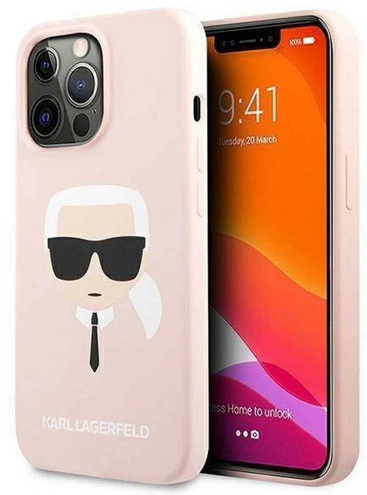Karl Lagerfeld KLHCP13LSLKHLP Apple iPhone 13 Pro / 13 6,1″ light rožinės spalvos kietas dėklas Silicone Karl`s