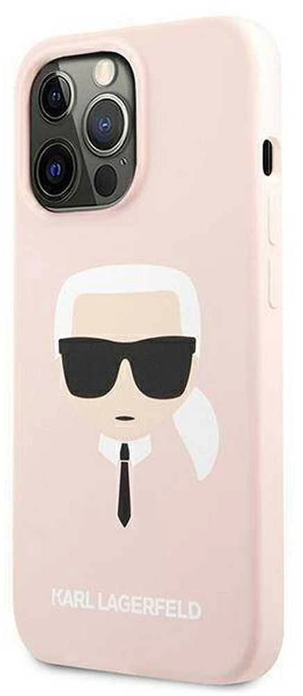 Karl Lagerfeld KLHCP13LSLKHLP Apple iPhone 13 Pro / 13 6,1″ light rožinės spalvos kietas dėklas Silicone Karl`s