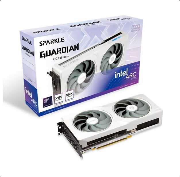 Vaizdo plokštė Sparkle Intel Arc B570 GUARDIAN OC 10 GB GDDR6 Luna Edition