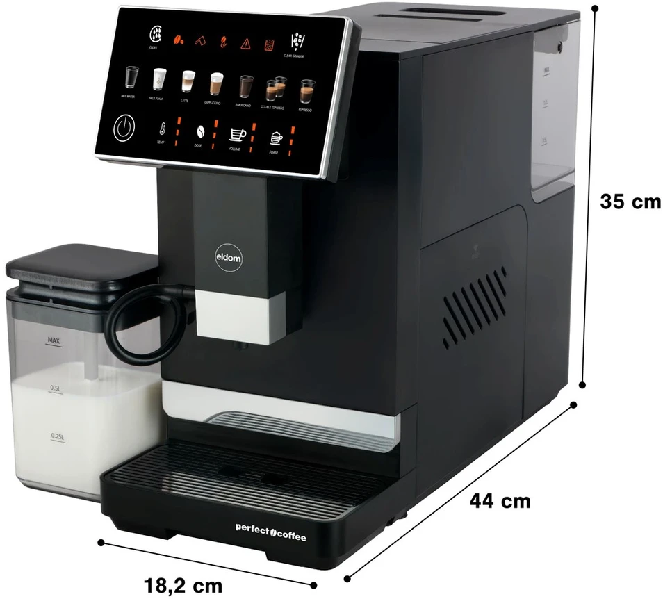 ELDOM ECA10 AUTOMATIC PRESSURE COFFEE MACHINE 7 PROGRAMS