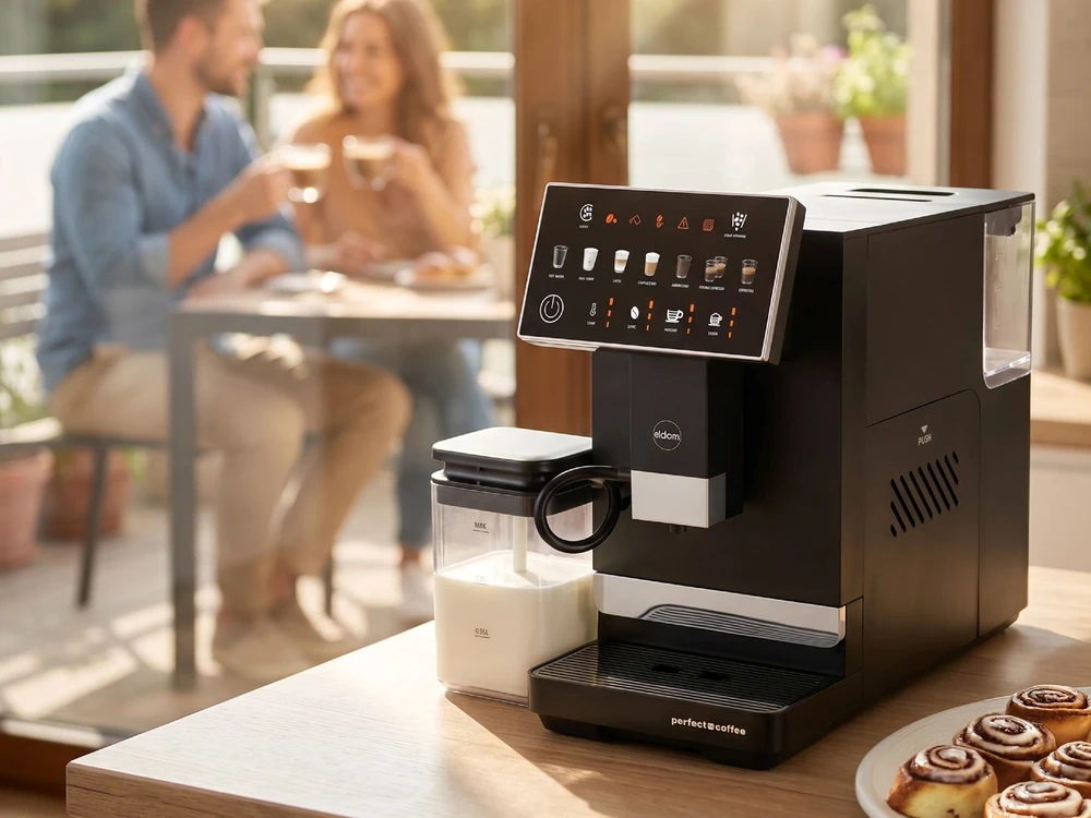 ELDOM ECA10 AUTOMATIC PRESSURE COFFEE MACHINE 7 PROGRAMS