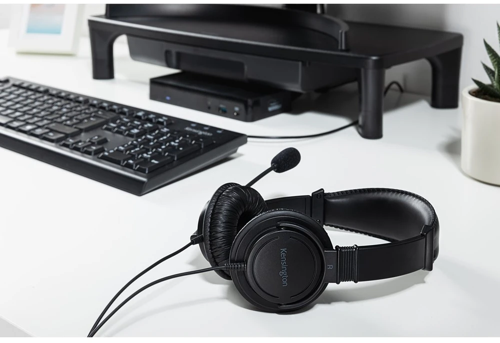 Kensington Classic Laidinės ausinės, USB-A, Juoda