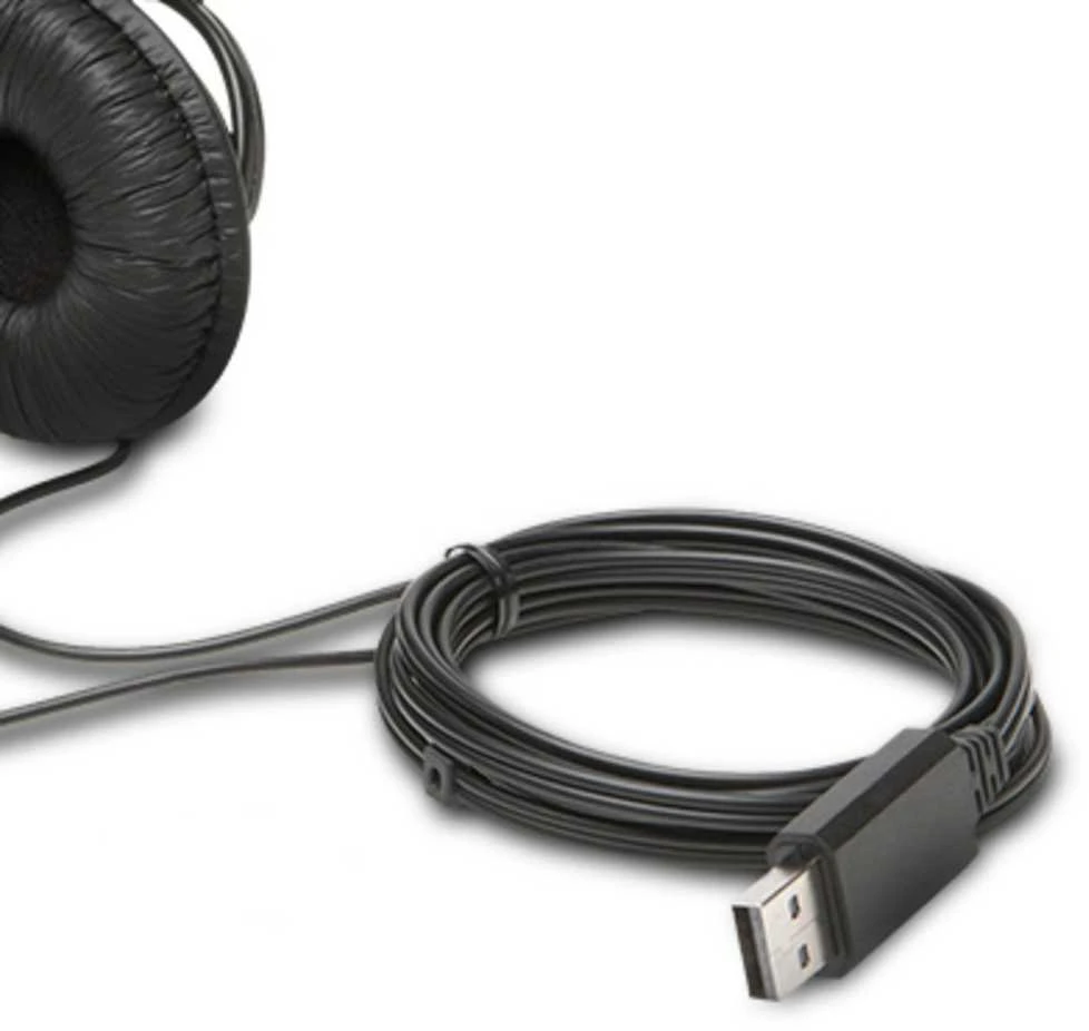 Kensington Classic Laidinės ausinės, USB-A, Juoda