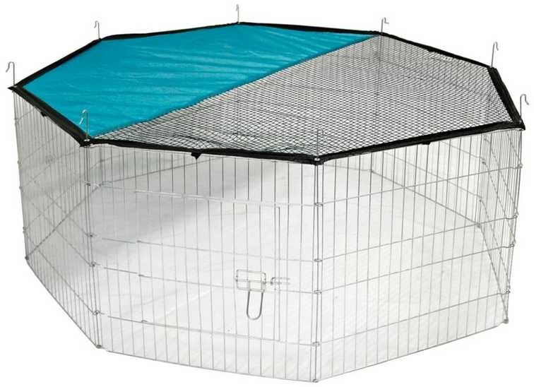KERBL Modular Run Rabbit, šunų aptvaras su durelėmis – 8 elementai 57x56 cm su dangteliu