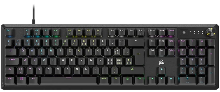 Keyboard Corsair K70 CORE Raudona switch English (US). juodas