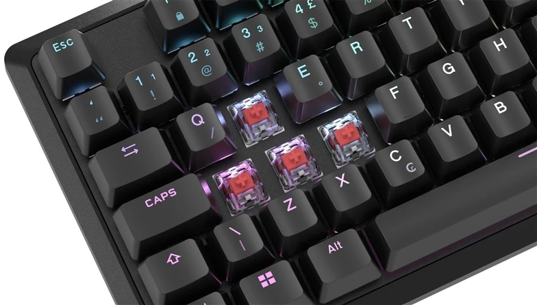 Keyboard Corsair K70 CORE Raudona switch English (US). juodas
