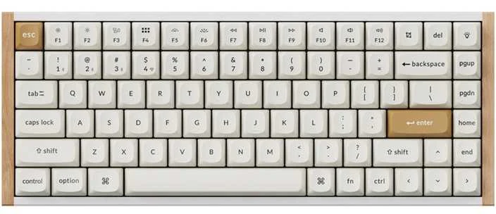 Klaviatūra žaidimams Keychron K2H Gateron Double-Rail Magnetic Nebula belaidė magnetyczno-mechaninė su pašvietimu balta