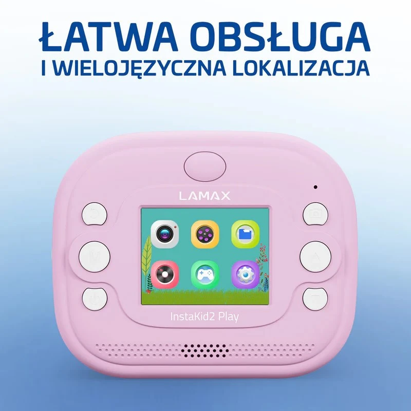 Vaikiška kamera LAMAX InstaKid2 Play, rožinė