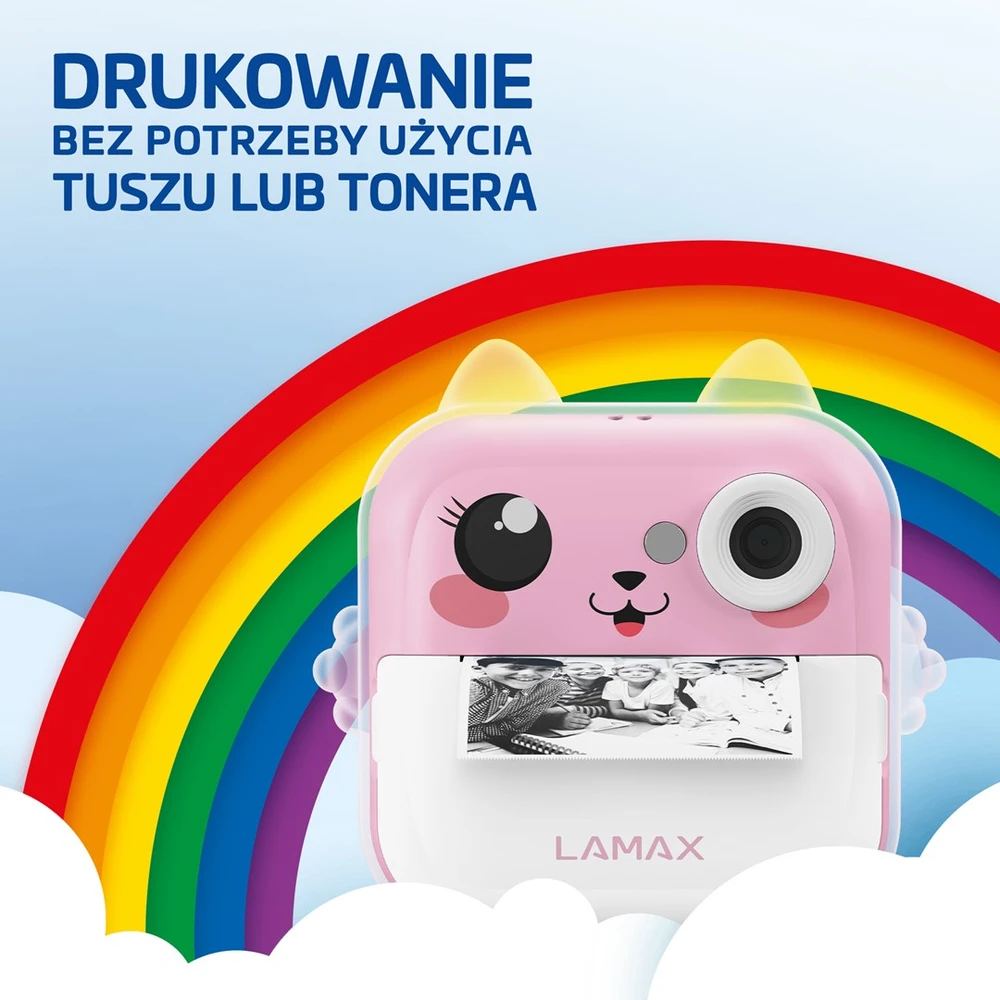 Vaikiška kamera LAMAX InstaKid2 Plus, rožinė