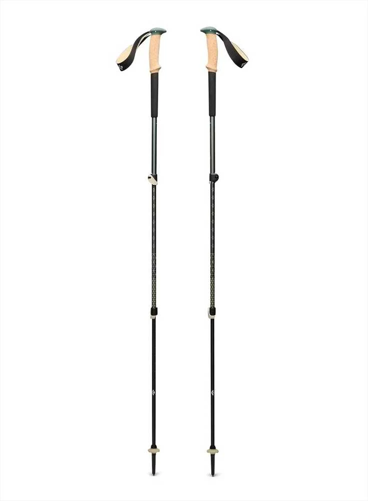 Black Diamond Juodas Diamond Juodas DIAMOND Trail Cork Trekking Poles laurel žalias
