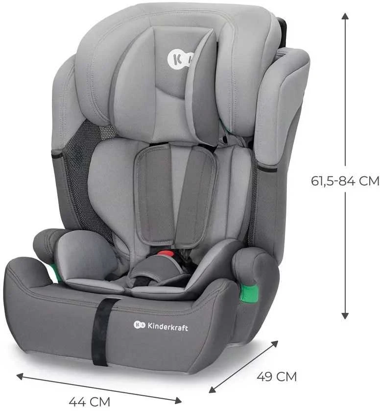 KINDERKRAFT automobilinė kėdutė COMFORT UP i-Size, pilkos spalvos, KCCOUP02GRY0000