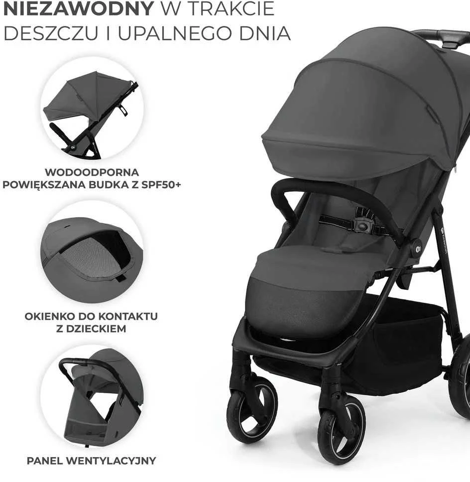 KINDERKRAFT vežimėlis TRIG 3 GRANITE Pilkas, KSTRIG03GRY0000