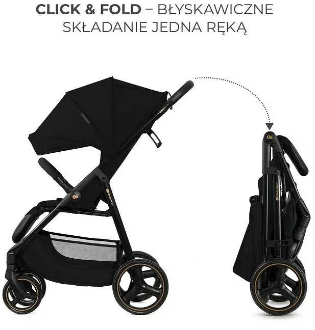 KINDERKRAFT vežimėlis TRIG 3 ONYX Juodas, KSTRIG03BLK0000