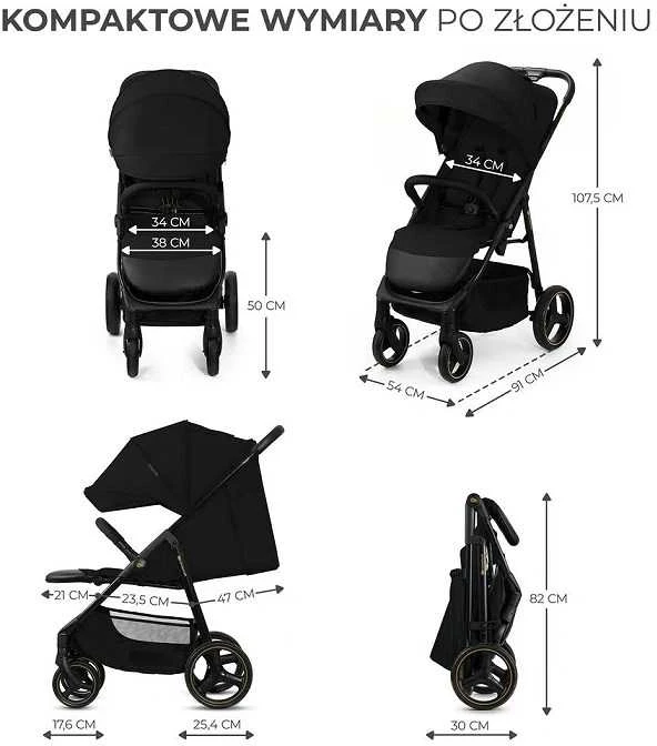 KINDERKRAFT vežimėlis TRIG 3 ONYX Juodas, KSTRIG03BLK0000