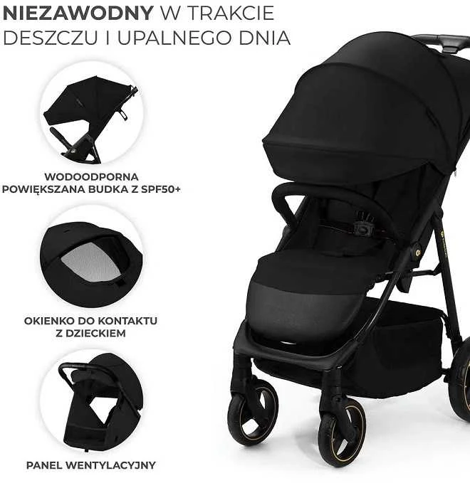 KINDERKRAFT vežimėlis TRIG 3 ONYX Juodas, KSTRIG03BLK0000
