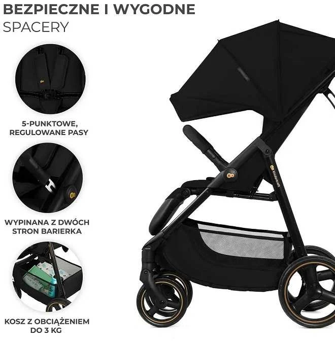 KINDERKRAFT vežimėlis TRIG 3 ONYX Juodas, KSTRIG03BLK0000