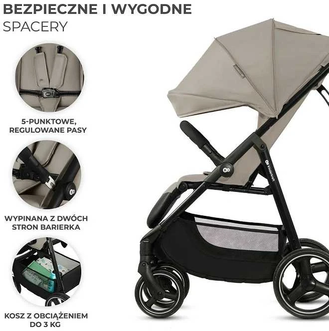 KINDERKRAFT vežimėlis TRIG 3 STONE BEIGE, KSTRIG03BEG0000