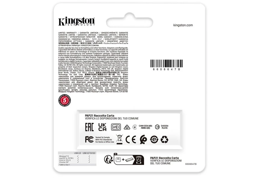 Kingston Technology DataTraveler 512GB Portable USB 3.2 Gen 1 Exodia Juodas/Violetinė