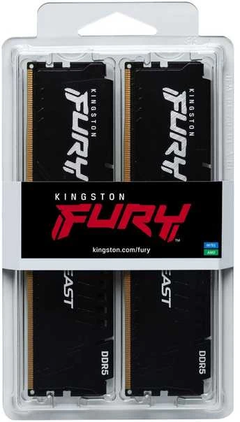 Kingston Fury Beast Juodas 16GB [2x8GB 5200MHz DDR5 CL40 DIMM]