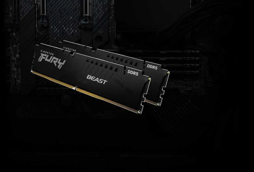 RAM KINGSTON 32GB 5600MHz DDR5 CL40 DIMM 2 vnt. rinkinys FURY Beast Juodas