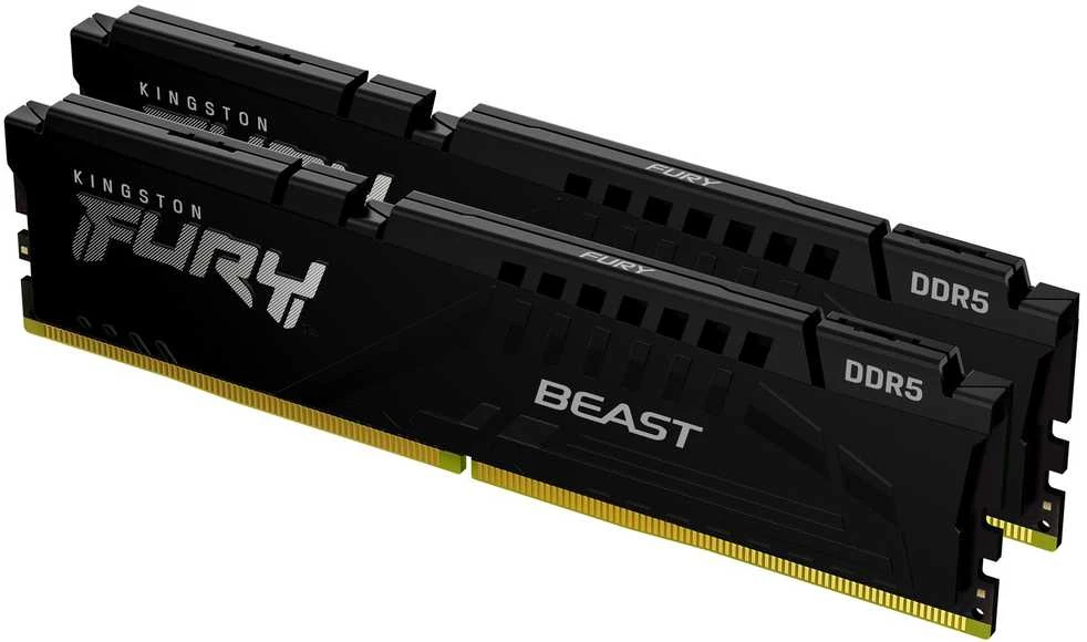KINGSTON 32GB 5600MHz DDR5 CL40 DIMM 2 vnt. rinkinys FURY Beast Juodas