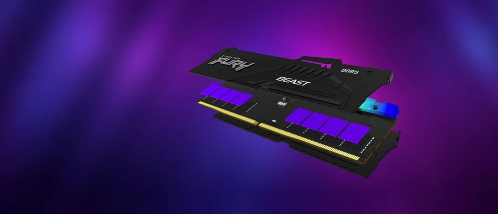 RAM „Kingston Technology FURY Beast“ 128 GB 5600 MT/s DDR5 CL36 DIMM atmintis (2 vnt. rinkinys) RGB
