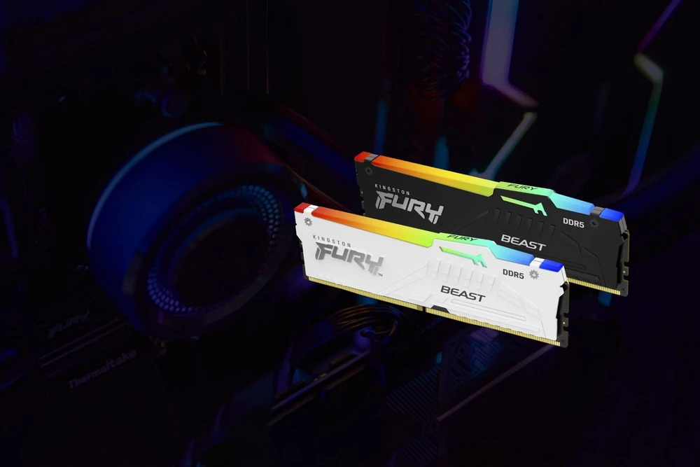 RAM „Kingston Technology FURY Beast“ 128 GB 5600 MT/s DDR5 CL36 DIMM atmintis (2 vnt. rinkinys) RGB