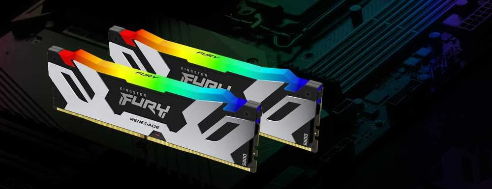 RAM Kingston KF564C32RSAK2-96 96GB 6400MT/s DDR5 CL32 DIMM (2 komplektas) FURY Renegade RGB XMP | Kingstonas