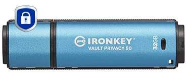 KINGSTON 32GB IRONKEY VAULT PRIVACY 50 AES-256 ENCRYPTED, FIPS 197