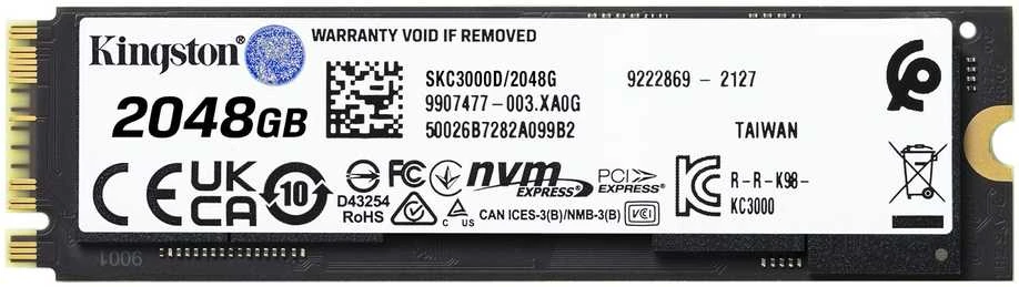 Kingston Technology 2048G KC3000 M.2 2280 NVMe SSD