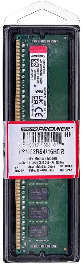 RAM Kingston KSM32RS4/16HDR 16G D4-3200R22 1RX4 RDIMM HDR | Kingston